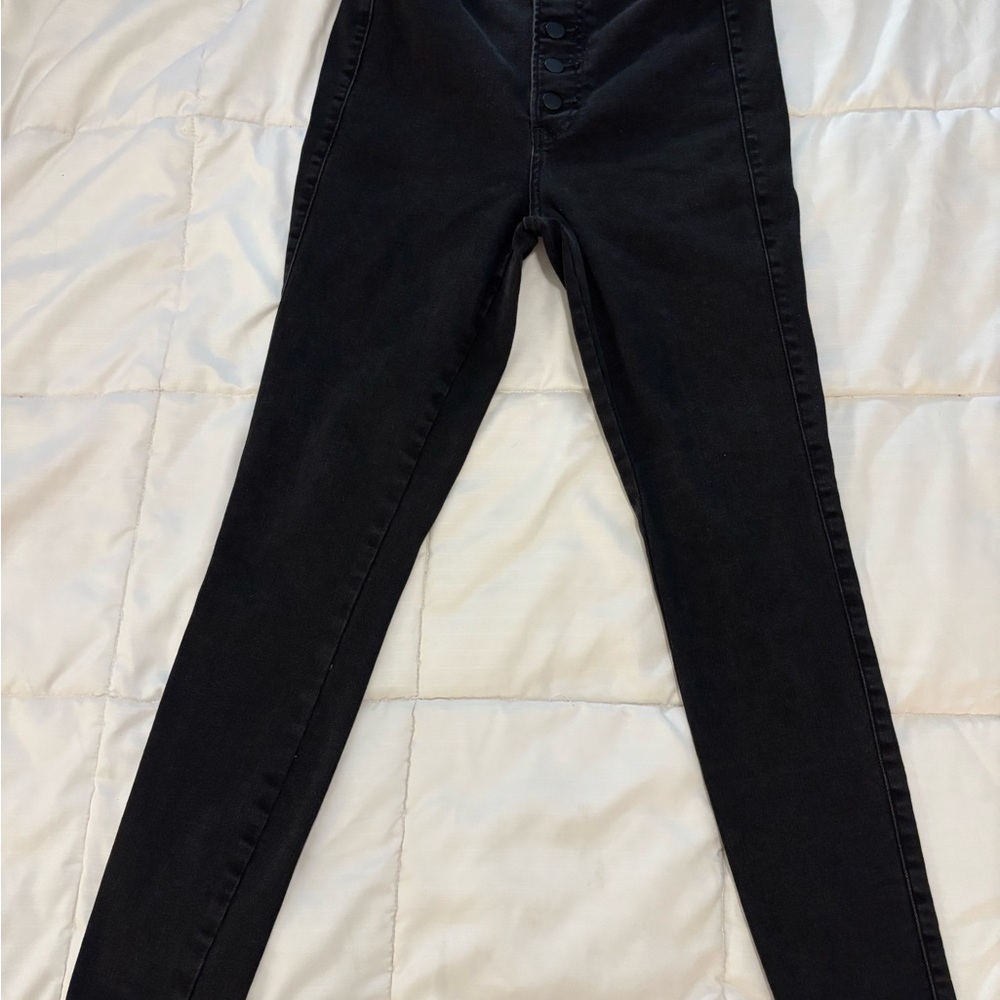 Express Women's Ankle Leggings Super High Rise, Black Jeans, Size S/P